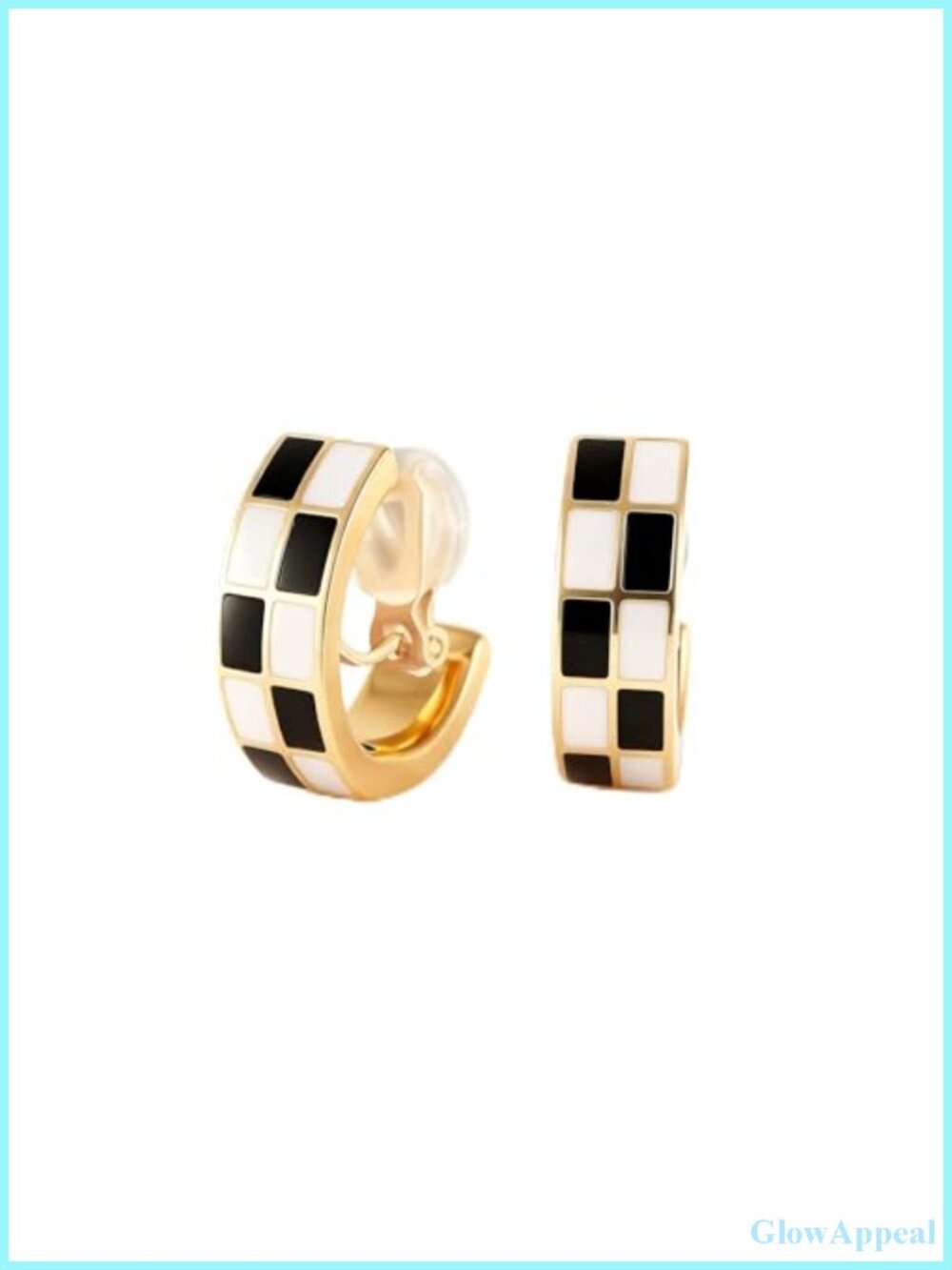 24K Gold Plated Hip Hop Clip On Earrings for Women Hypoallergenic Non Pierced